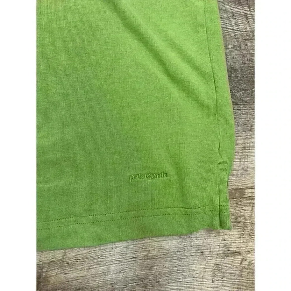 Patagonia Men's Quarter Zip Short Sleeve Polo Shirt Green Stretch L Outdoor - Picture 6 of 13